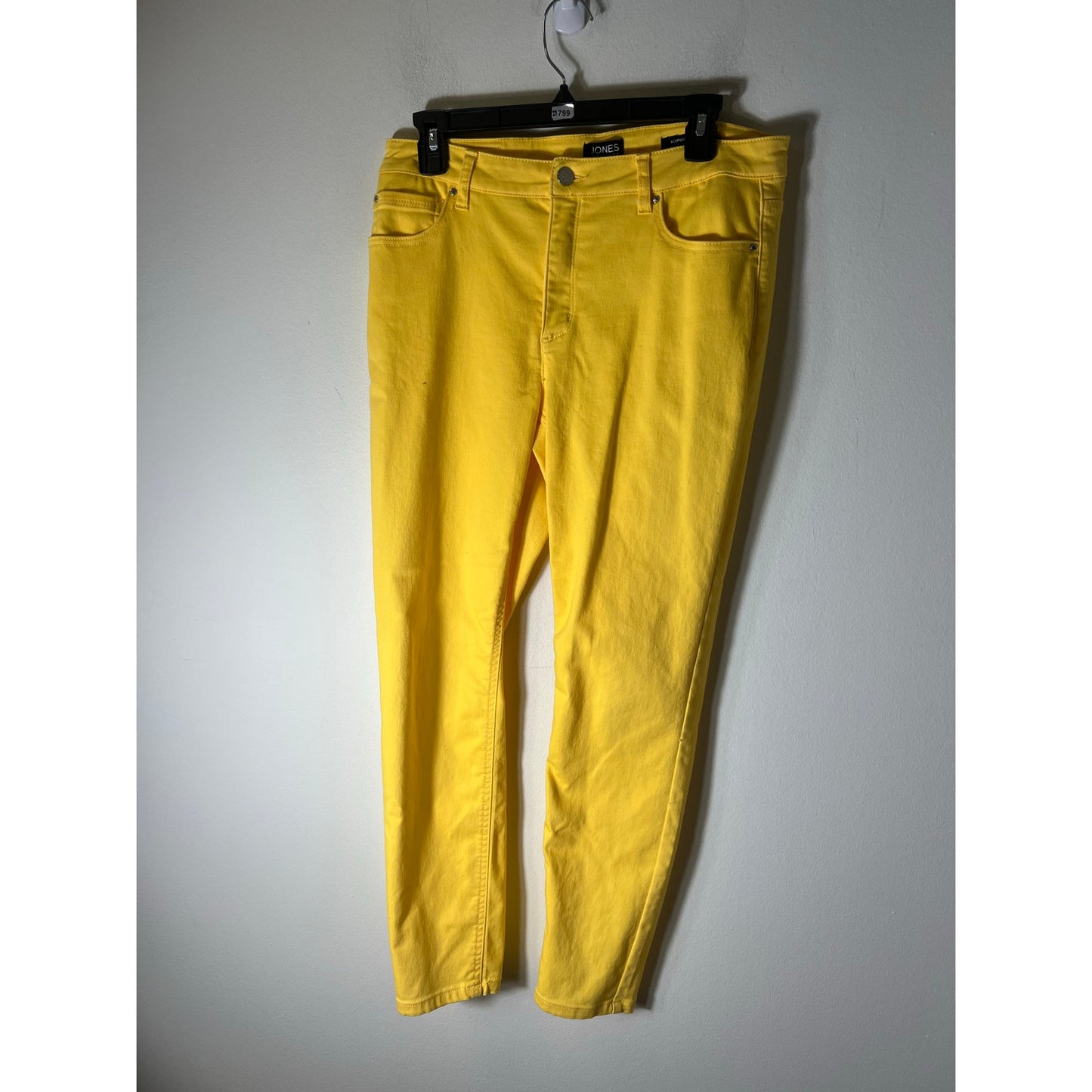 Jones New York Yellow Lexington Skinny Ankle Jeans Sz 10