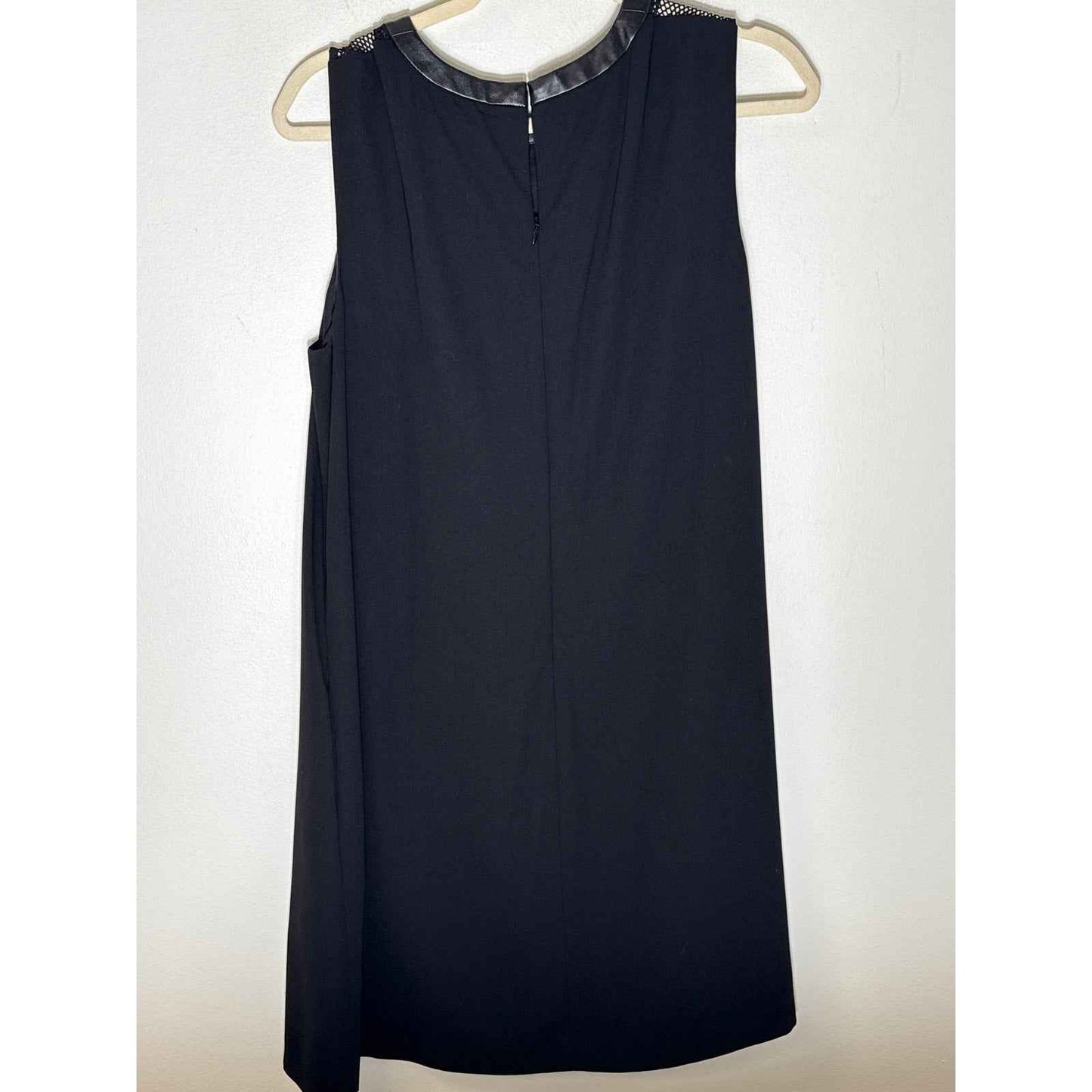 Ivy and Blue Black Mixed Media Sleeveless Knee Length Dress Sz 12