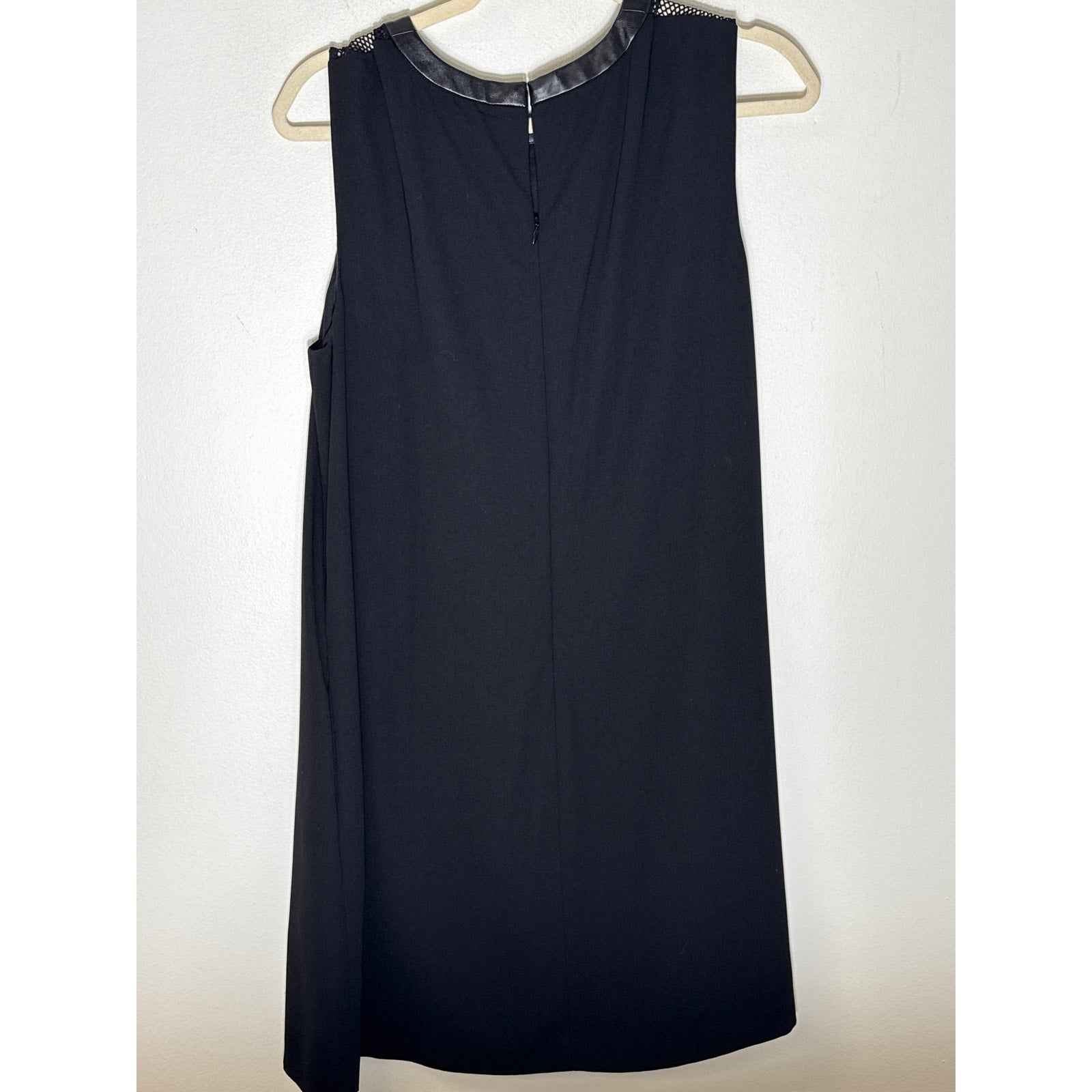 Ivy and Blue Black Mixed Media Sleeveless Knee Length Dress Sz 12