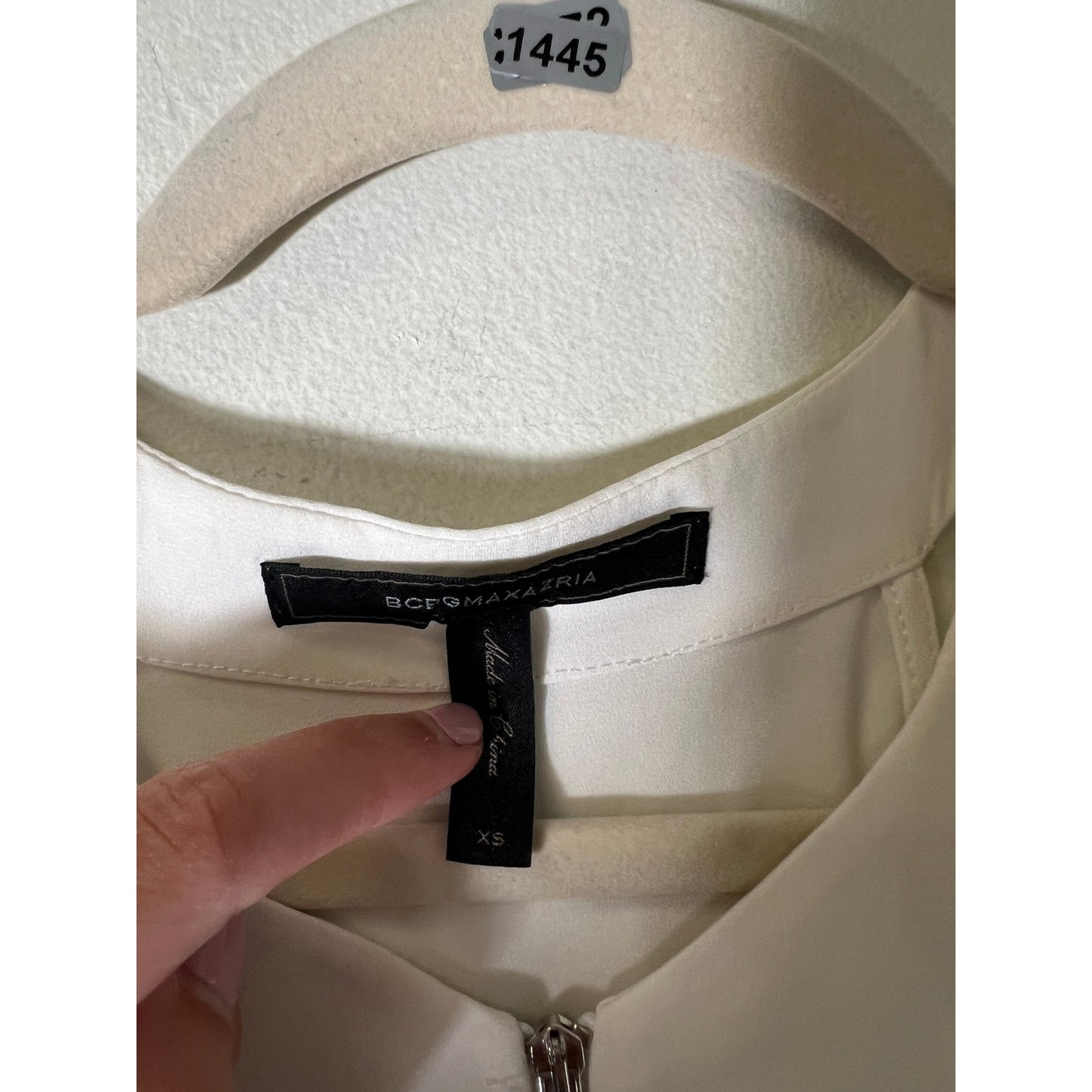 BCBG Maxazria Black White Sleeveless Trapeze Style Top Sz XS