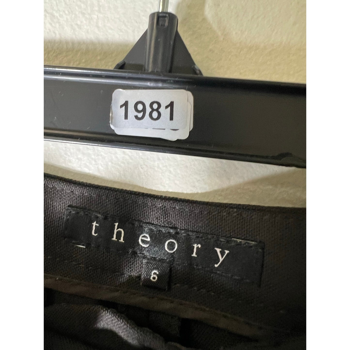 Theory Black Wider Leg Dress Pants Sz 6