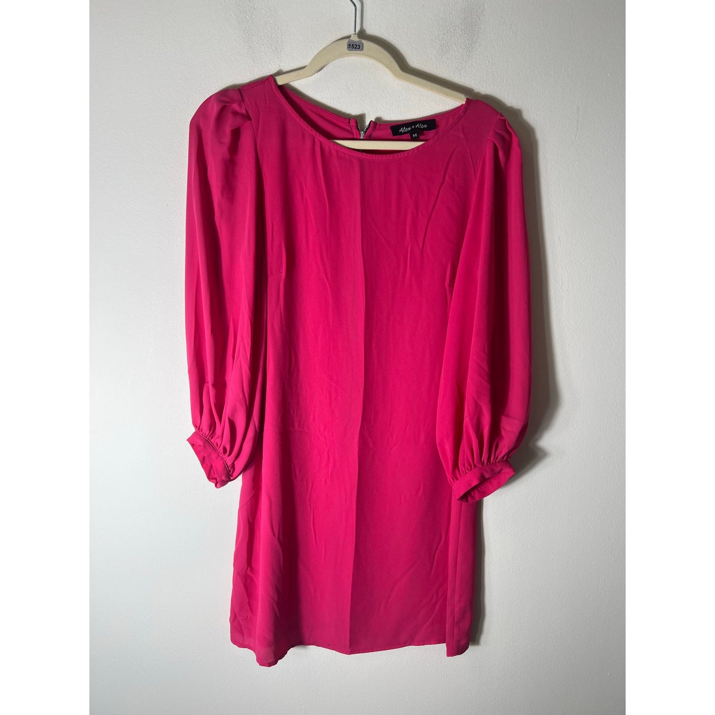 Alex and Alex Hot Pink Knee Length Shift Dress Sz M