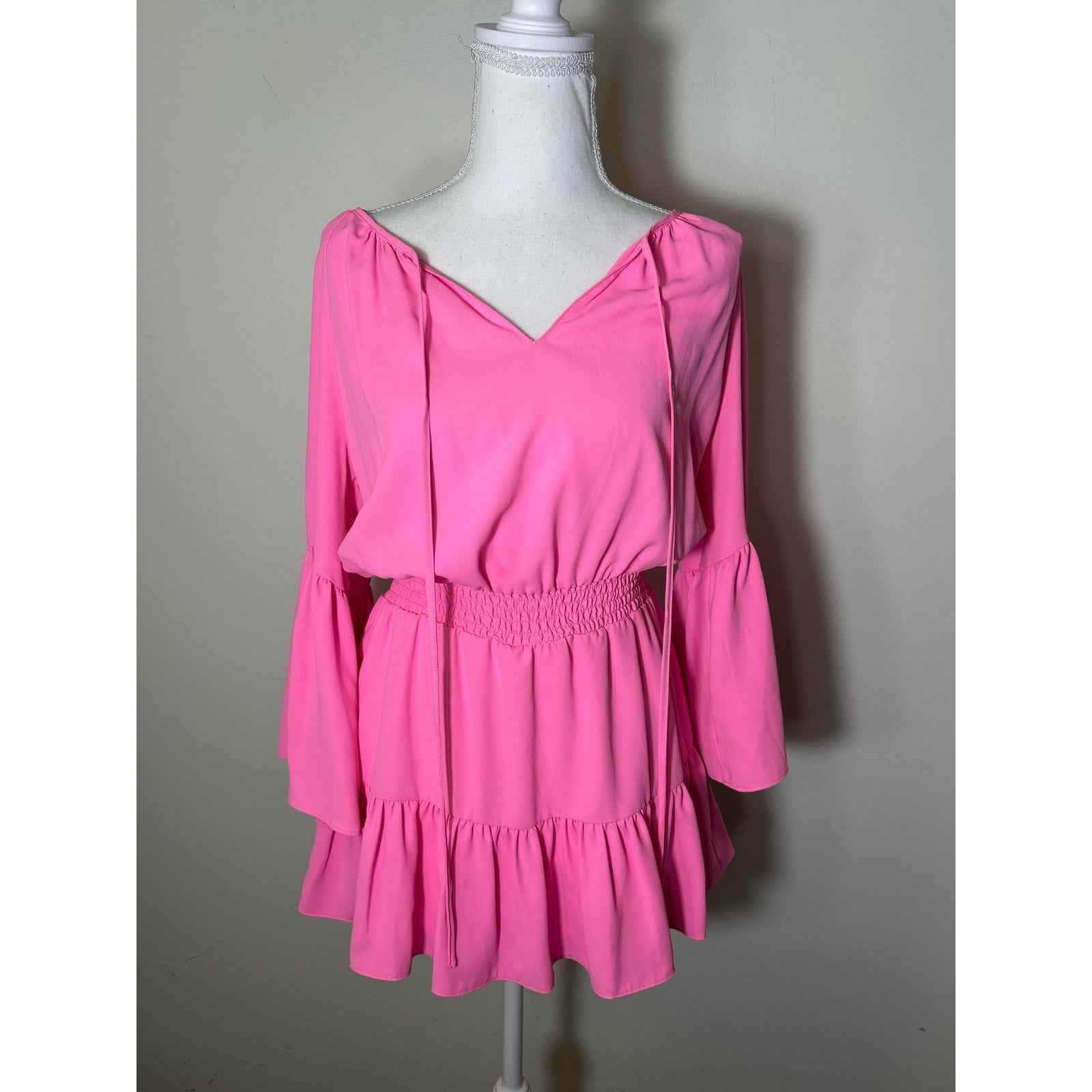 Amanda Upchard Bright Pink Mini Dress Sz XS