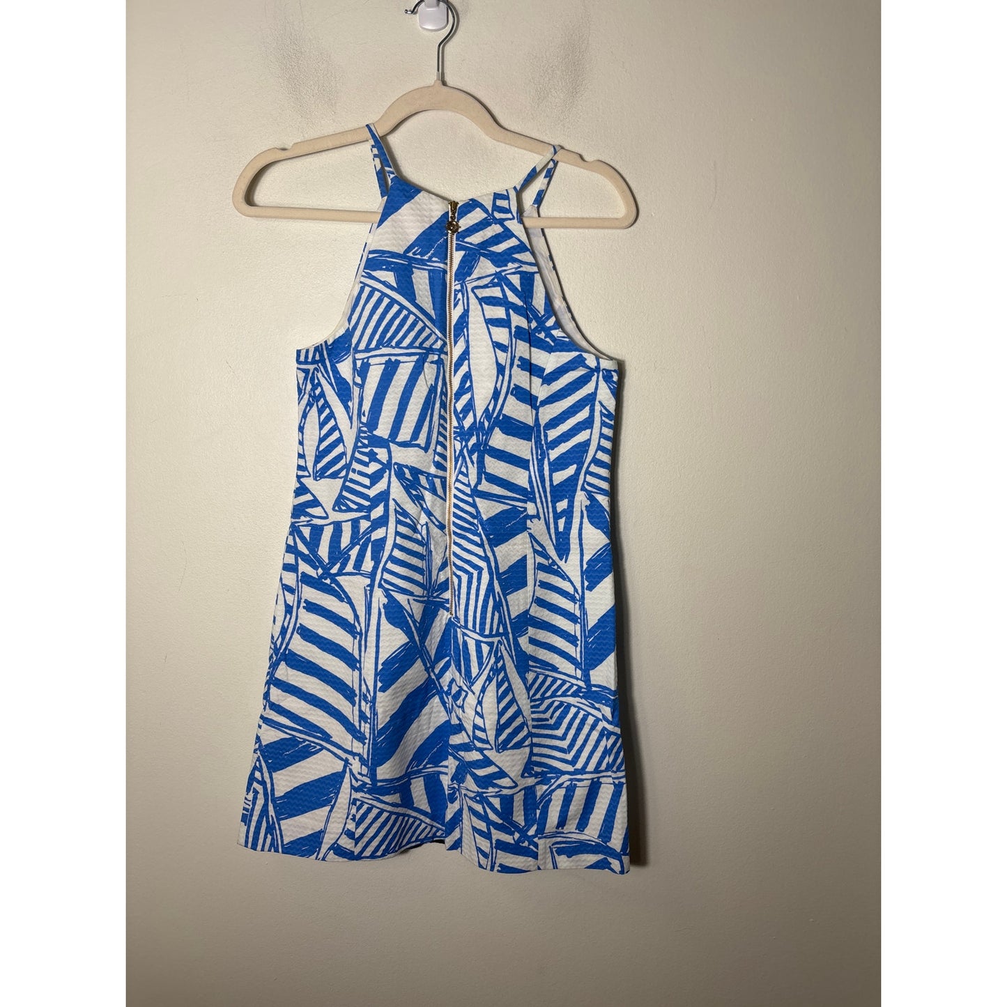 Lilly Pullitzer Blue and White Mini Dress Sz 2