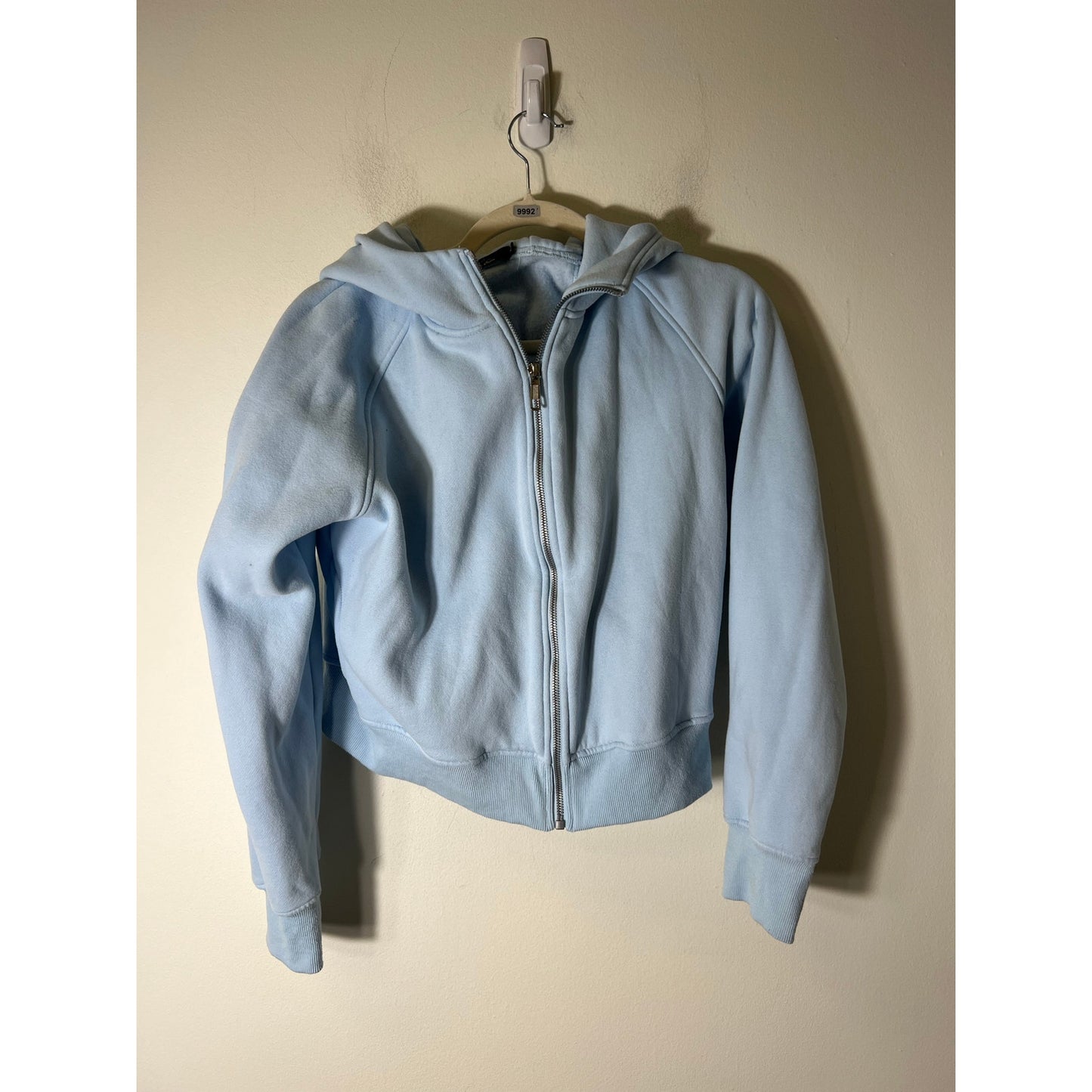 Trendy Queen Baby Blue Hoodie Zip Up Sweatshirt Sz XL