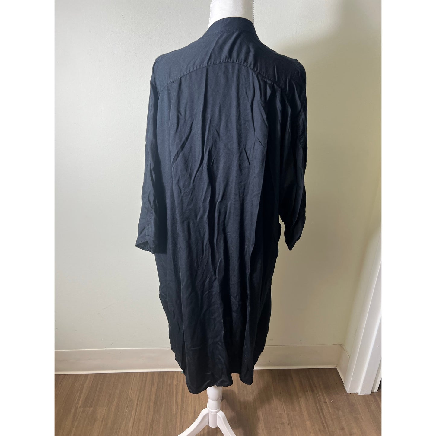 Neu Nomads Black V Neck Short Sleeve Dress Sz L