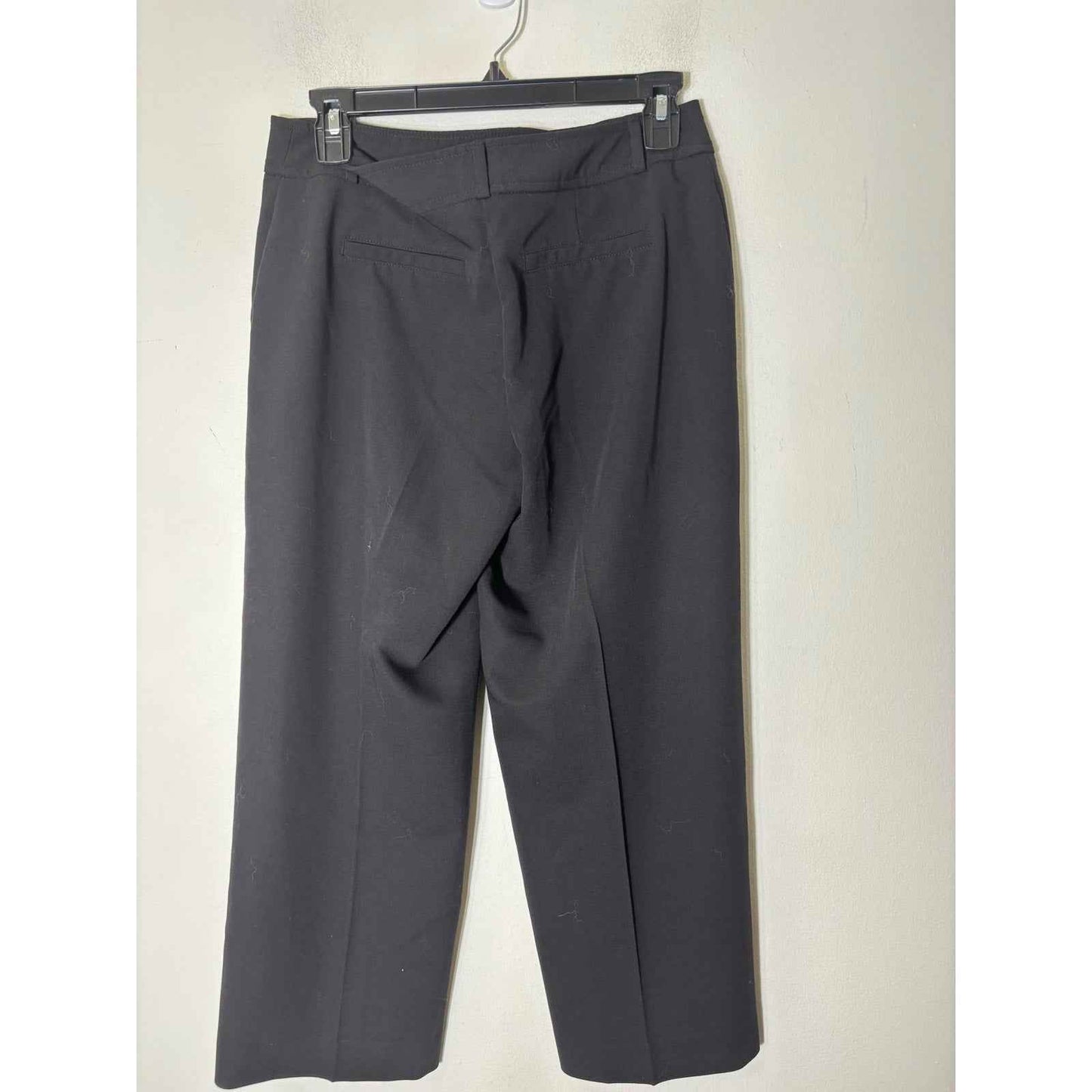 White House Black Market Black Wide Leg Capri Pants Sz 4