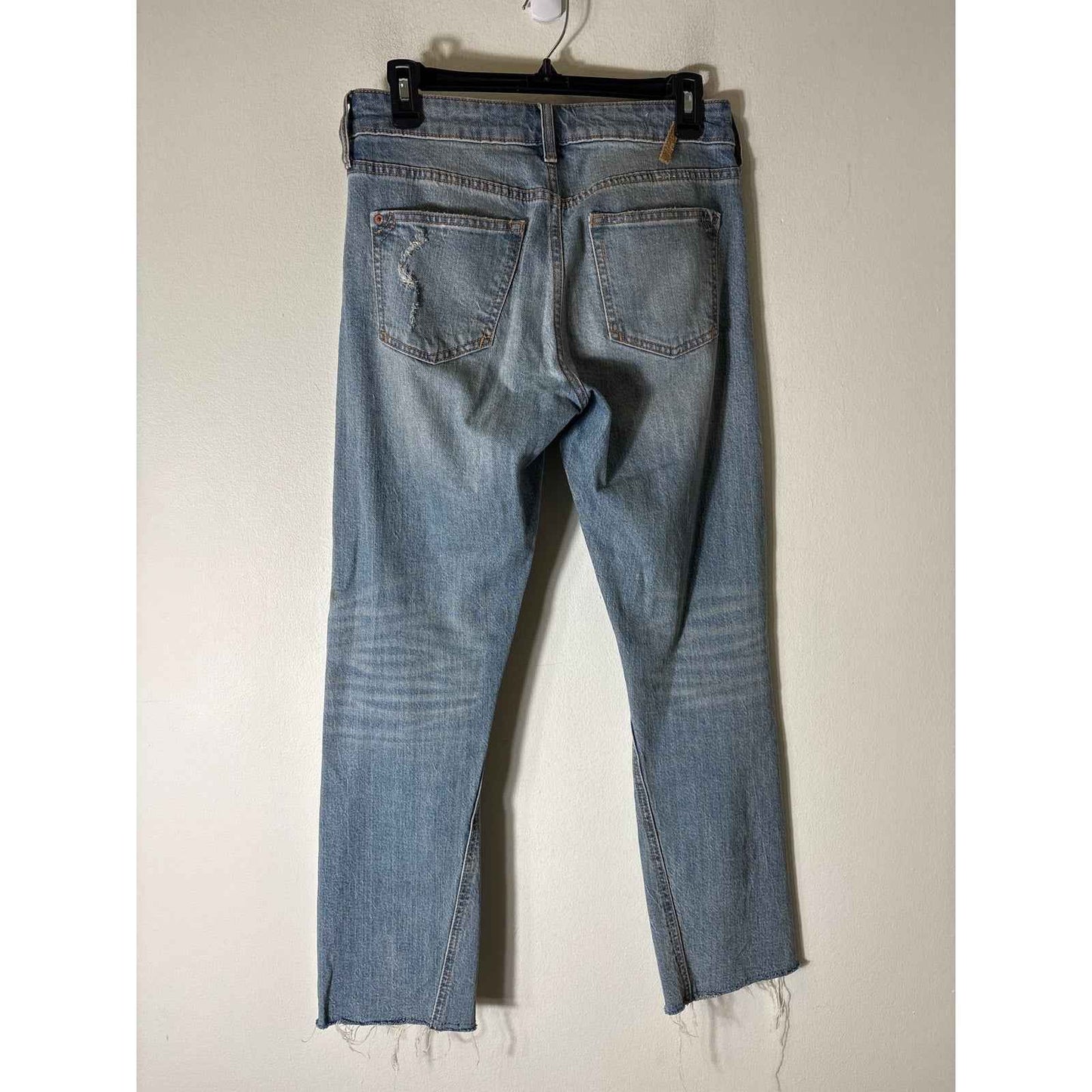 Pilcro Letterpress Ripped Vintage Wash Raw Hemline Denim Sz 25