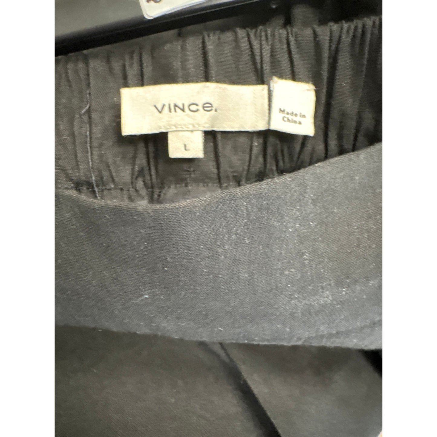 Vince Black Elastic Waist Pants Sz L