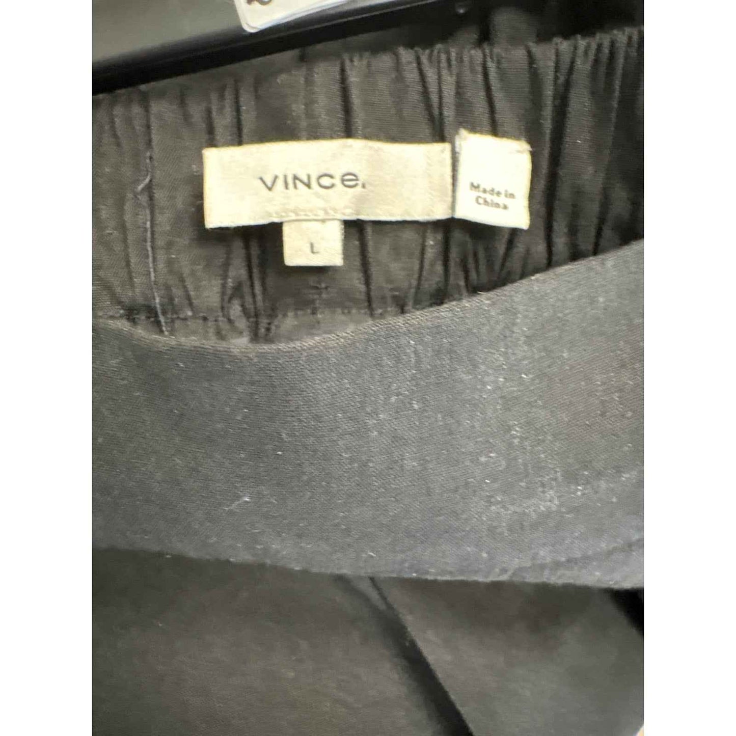 Vince Black Elastic Waist Pants Sz L