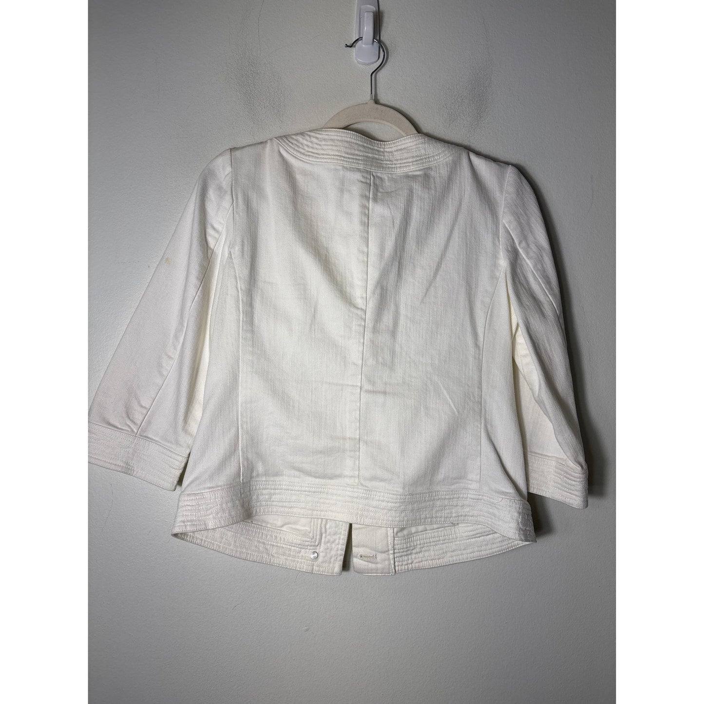 Talbots Petites Off White Jean Jacket Sz 2p