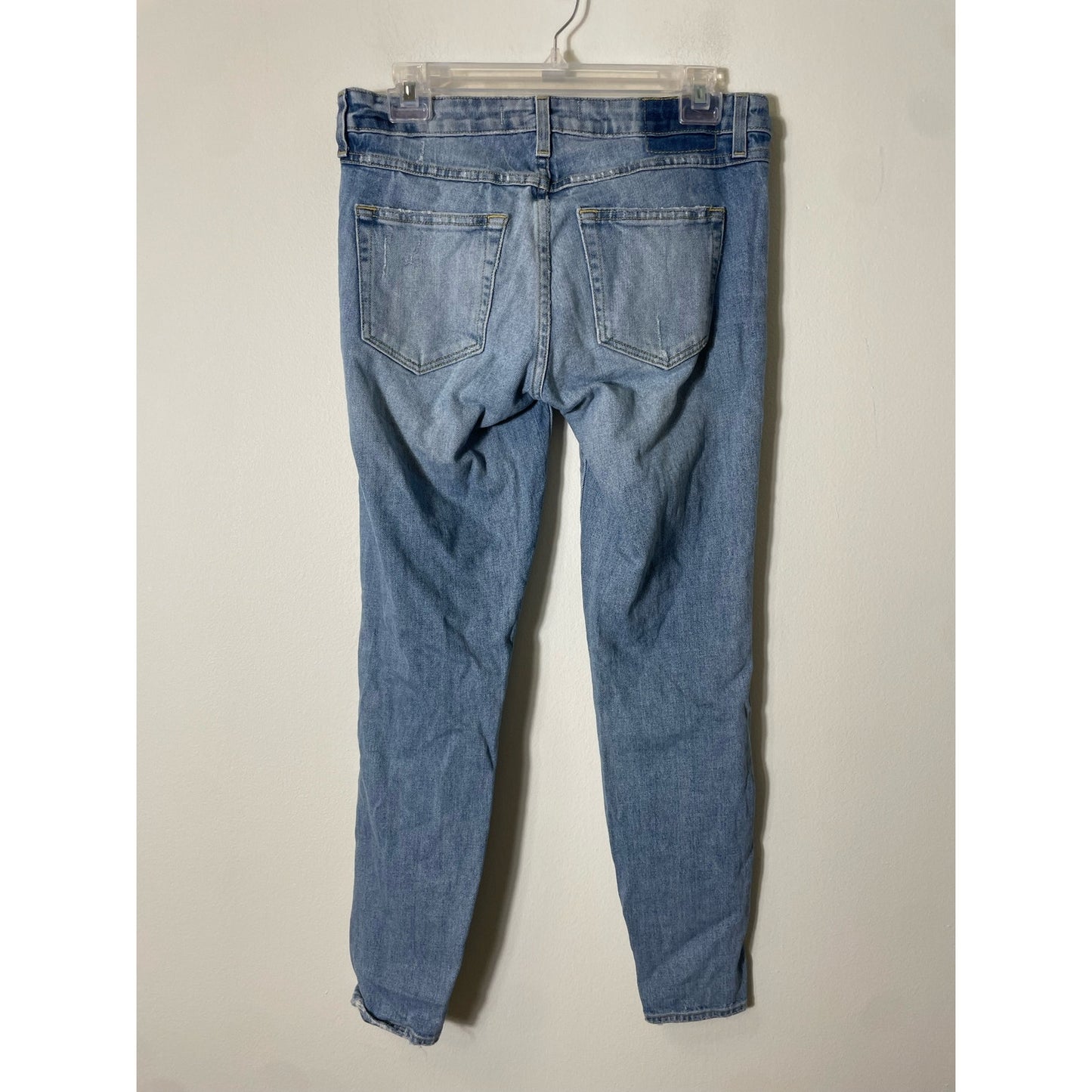 Amo Distressed Skinny Slit Ankle Jeans Sz 26