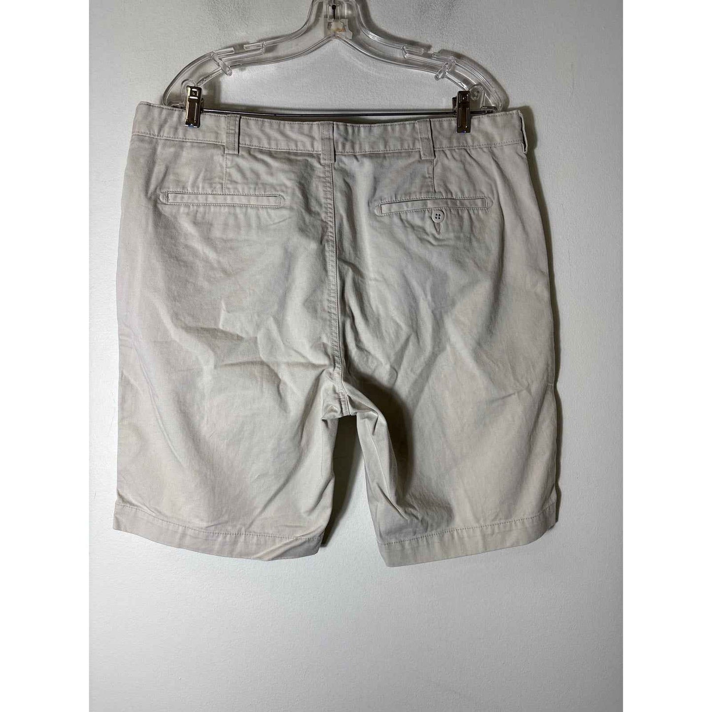 Men's Cremieux Stone Flat Front Cotton Shorts Sz 38