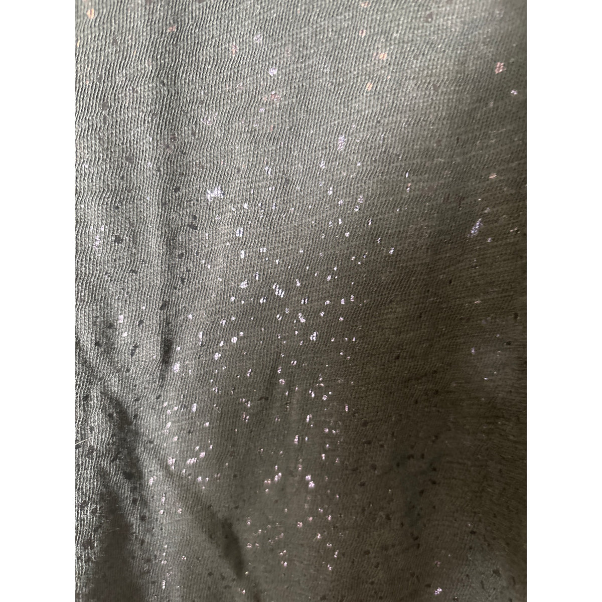 ATM Black Long Sleeve Sparkle Cotton Shirt Sz M
