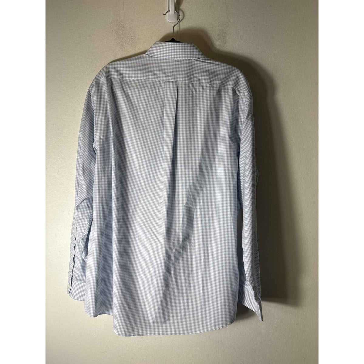 Jos A. Bank Light Blue Mini Plaid Button Down Cotton Shirt Sz 16-35