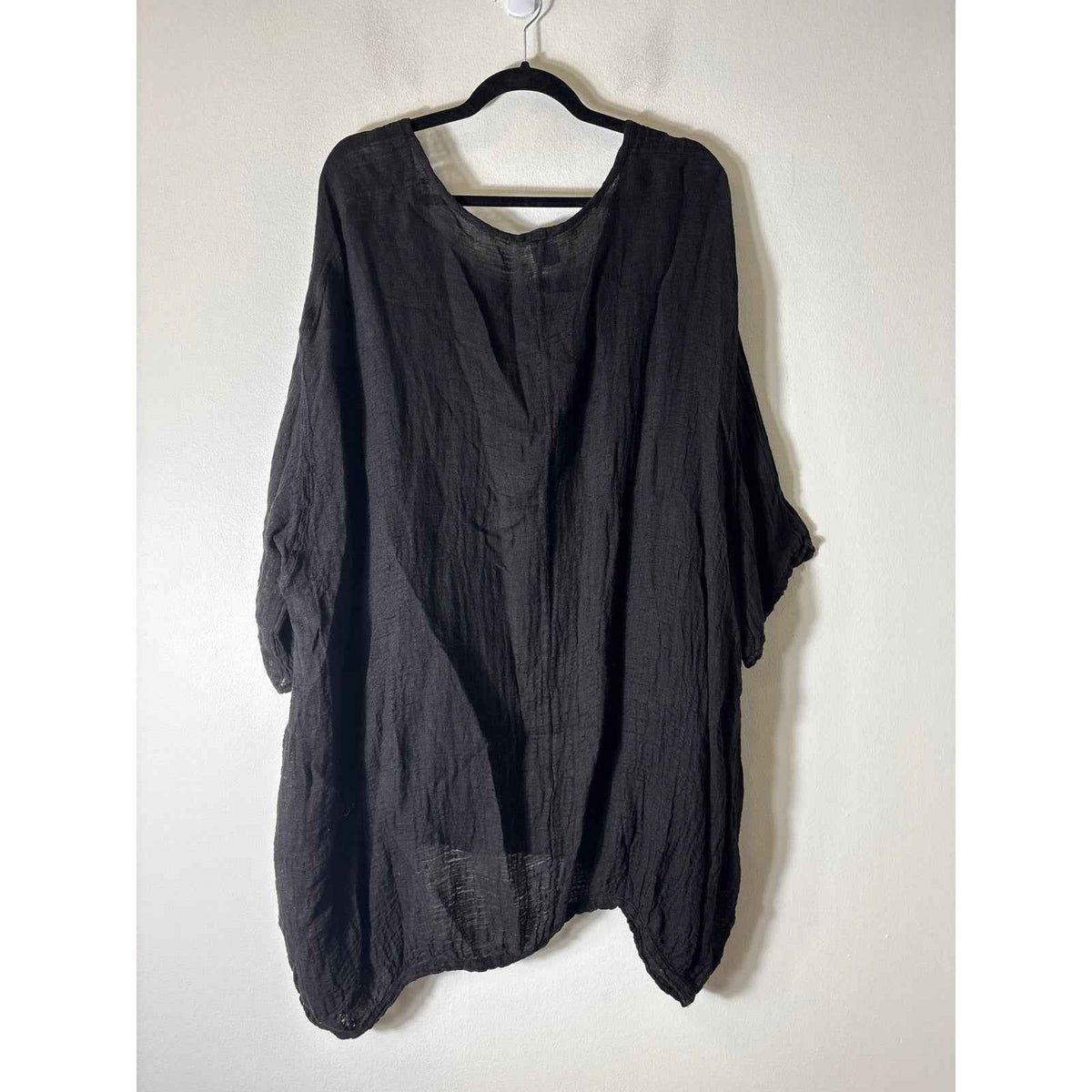 Eterea Black Gauze Oversize Top Sz OS