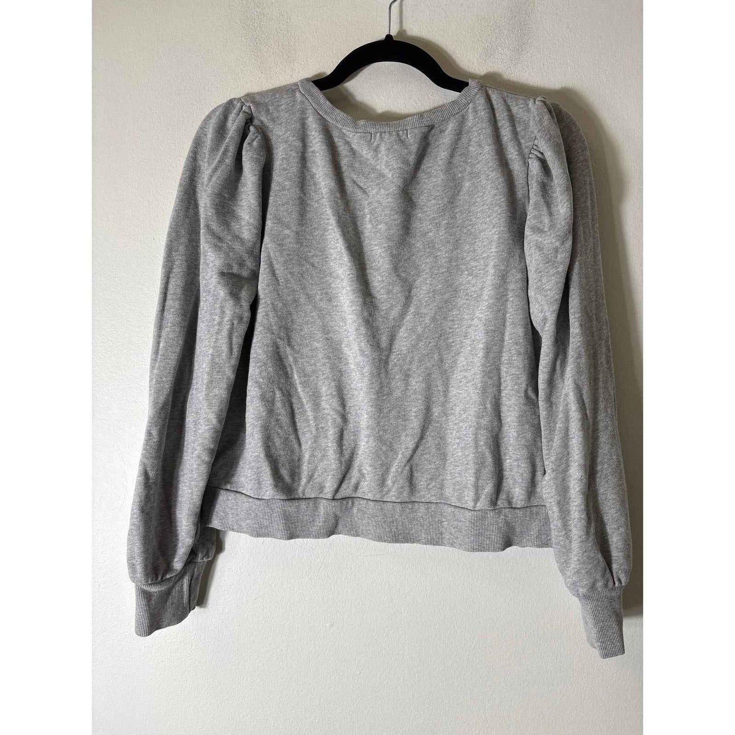 Z Supply Gray Puff Sleeve Sweatshirt Sz S