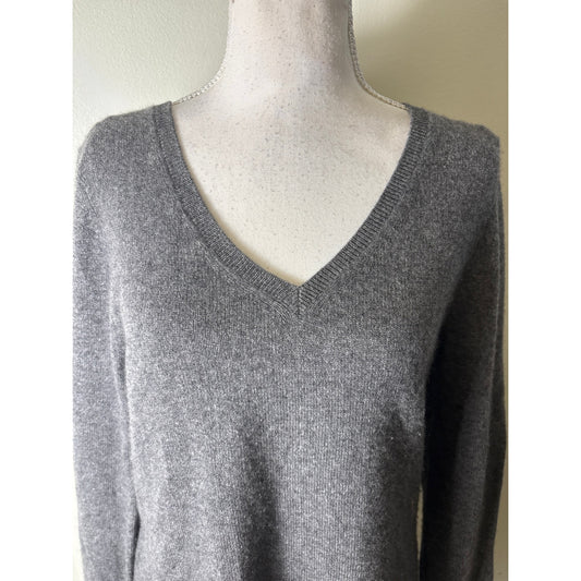 Alex Marie Gray Cashmere Pullover Sweater Sz L