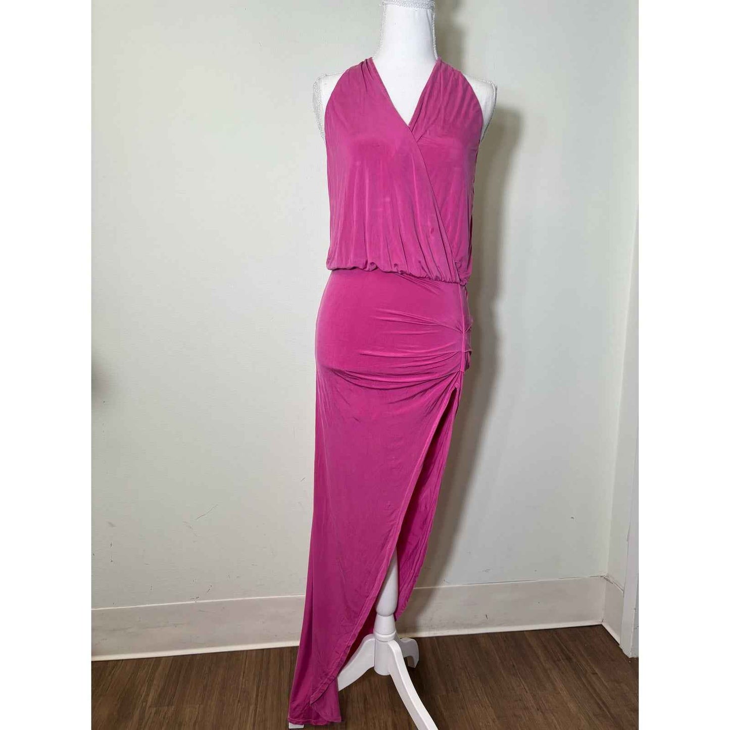 Young Fabulous and Broke Pink Knit Racerback Deep V-Neck Dess Sz XS