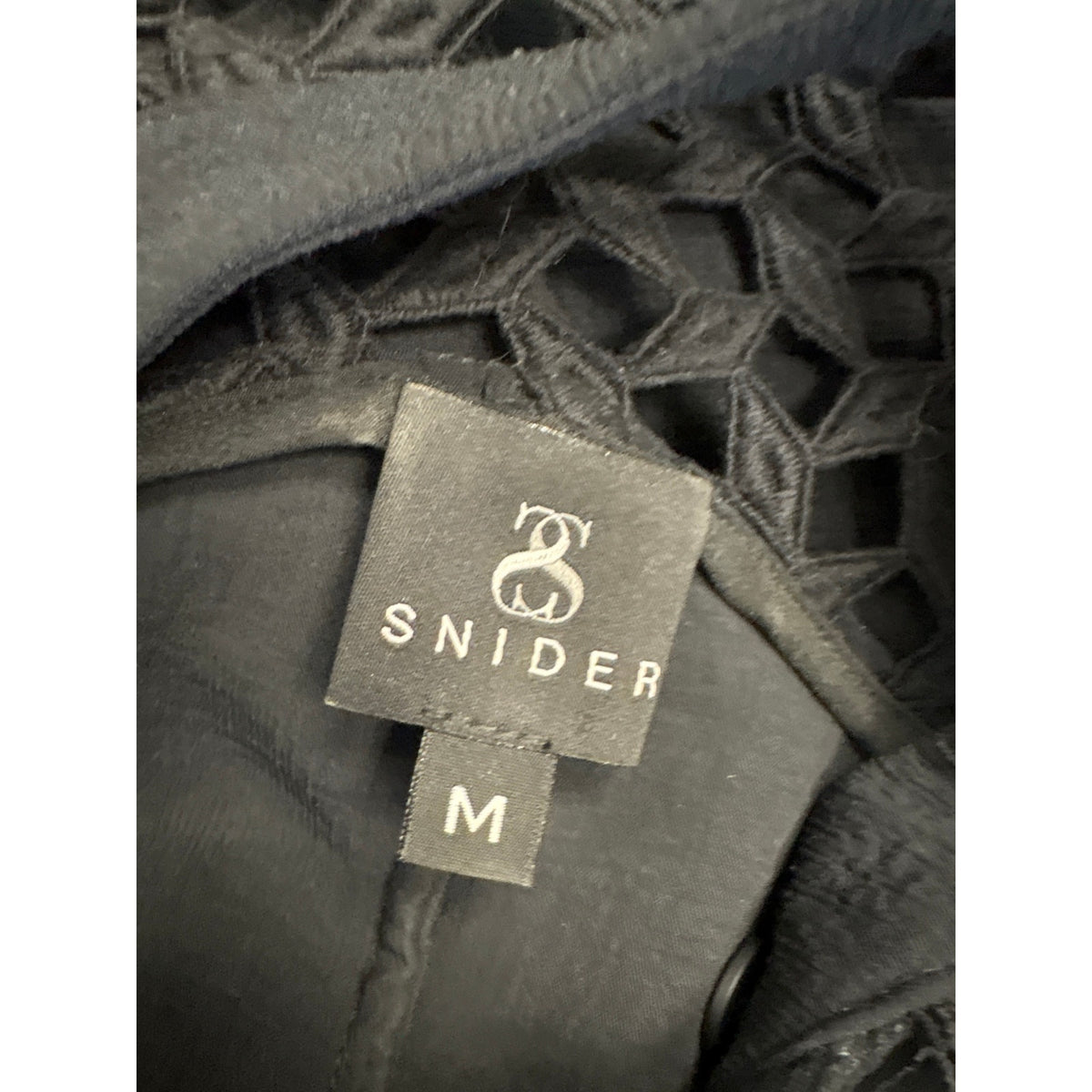 Snider Black Half Sleeve Button Up Dress with Hi/Low Hem Sz M