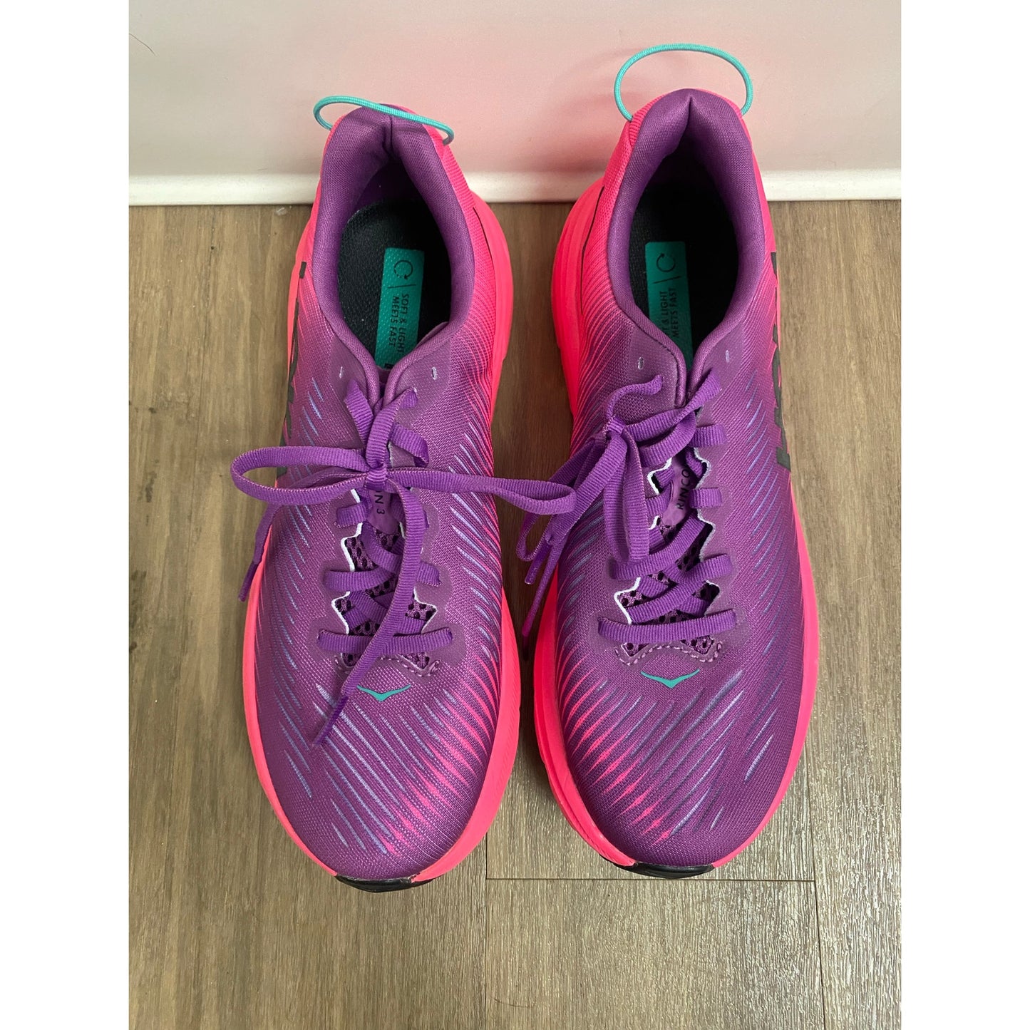 Hoka Purple Neon Pink Running Shoe Sz 7.5