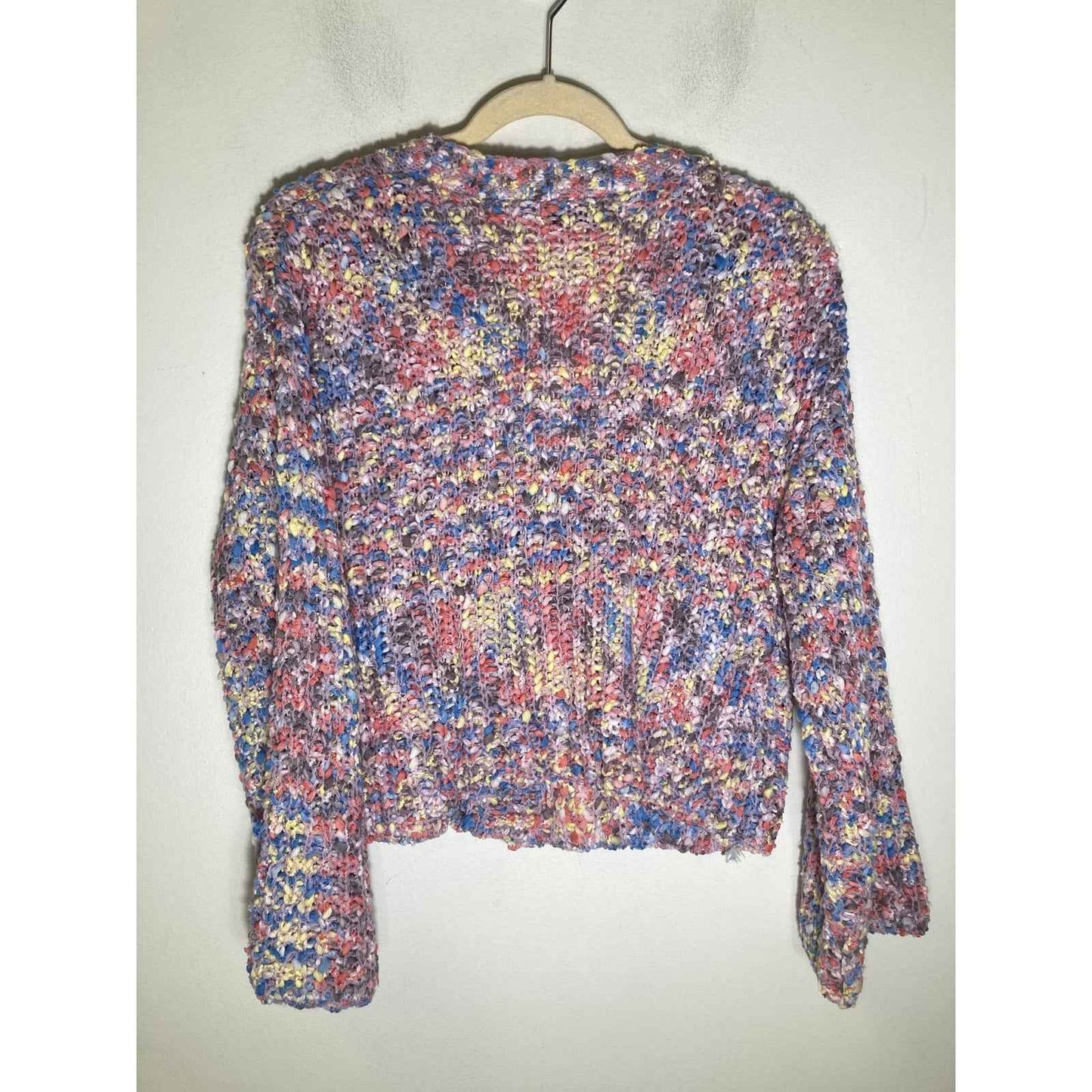 Lucy Paris Multi Color V Cardigan Sz XS