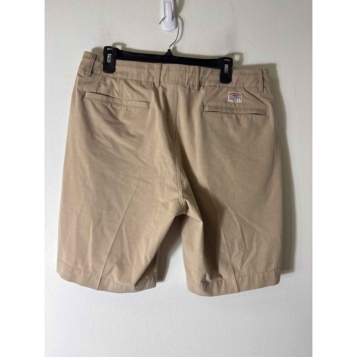 Men's Faherty Brand Khaki All Day Shorts Sz 35
