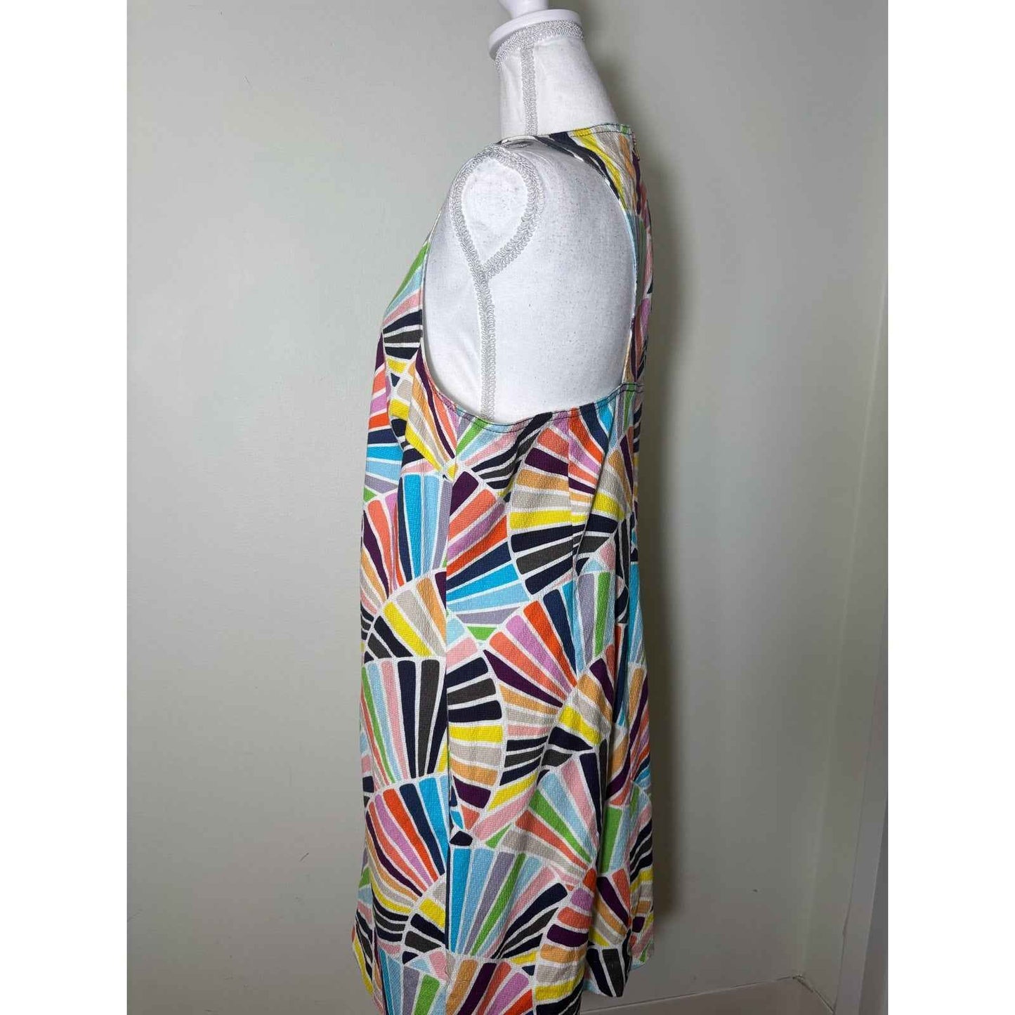 Trina Turk Multicolored Sleeveless Cotton Blend Knee Length Sz 12