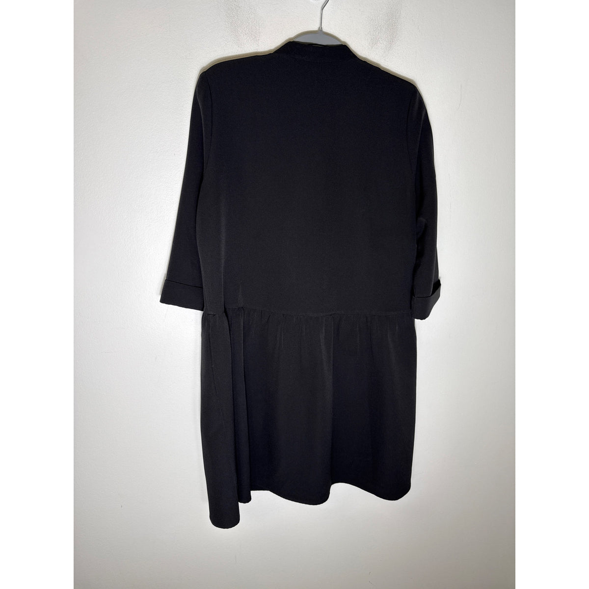 Tuckernuck Black Long Sleeve Knee Length Button Up Dress Sz M