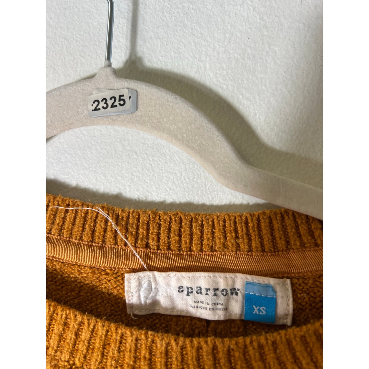 Sparrow Burnt Orange Long Sleeve Sweater Sz XS