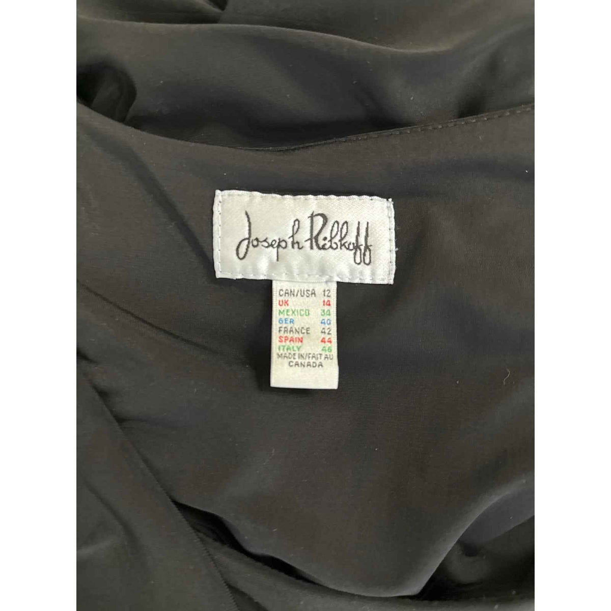 Joseph Ribkoff Black Sleeveless with Lace at the Hem. Knee Length Sz 12