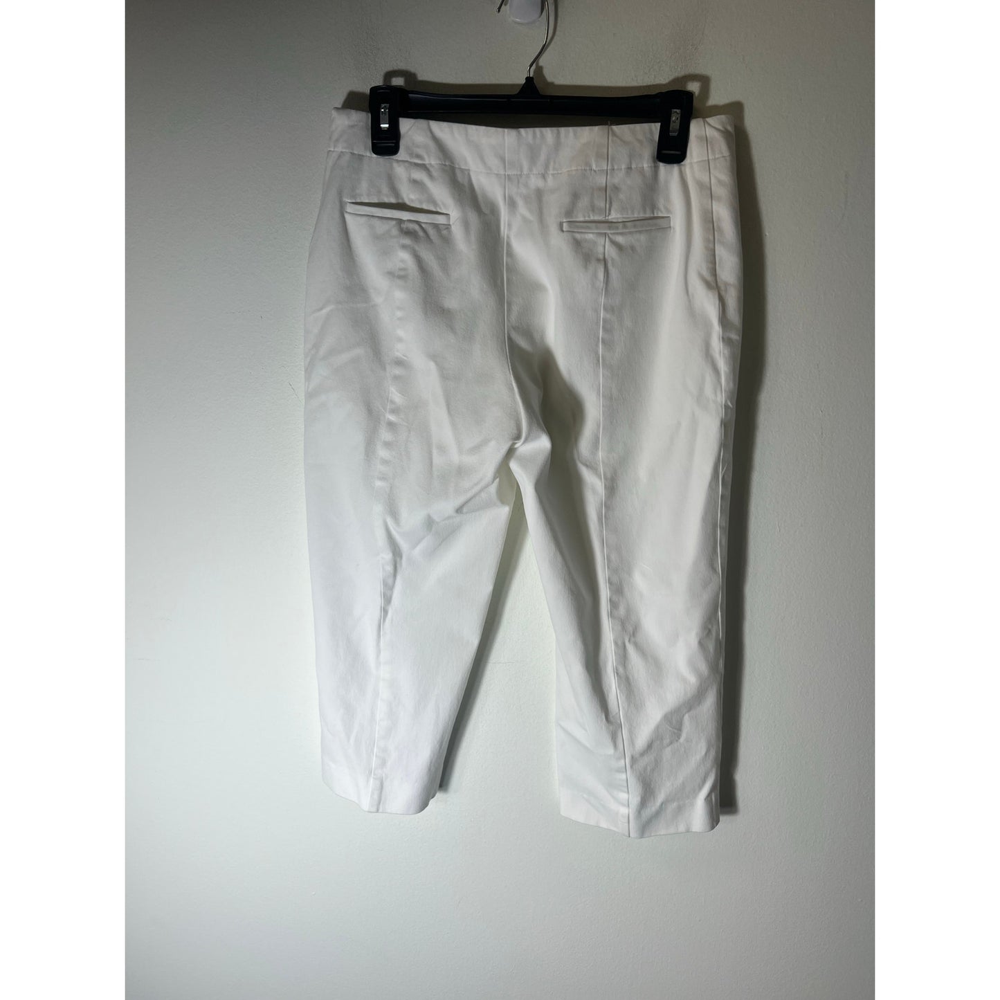 Talbot's White Cropped Side Zip Pants Sz 10P