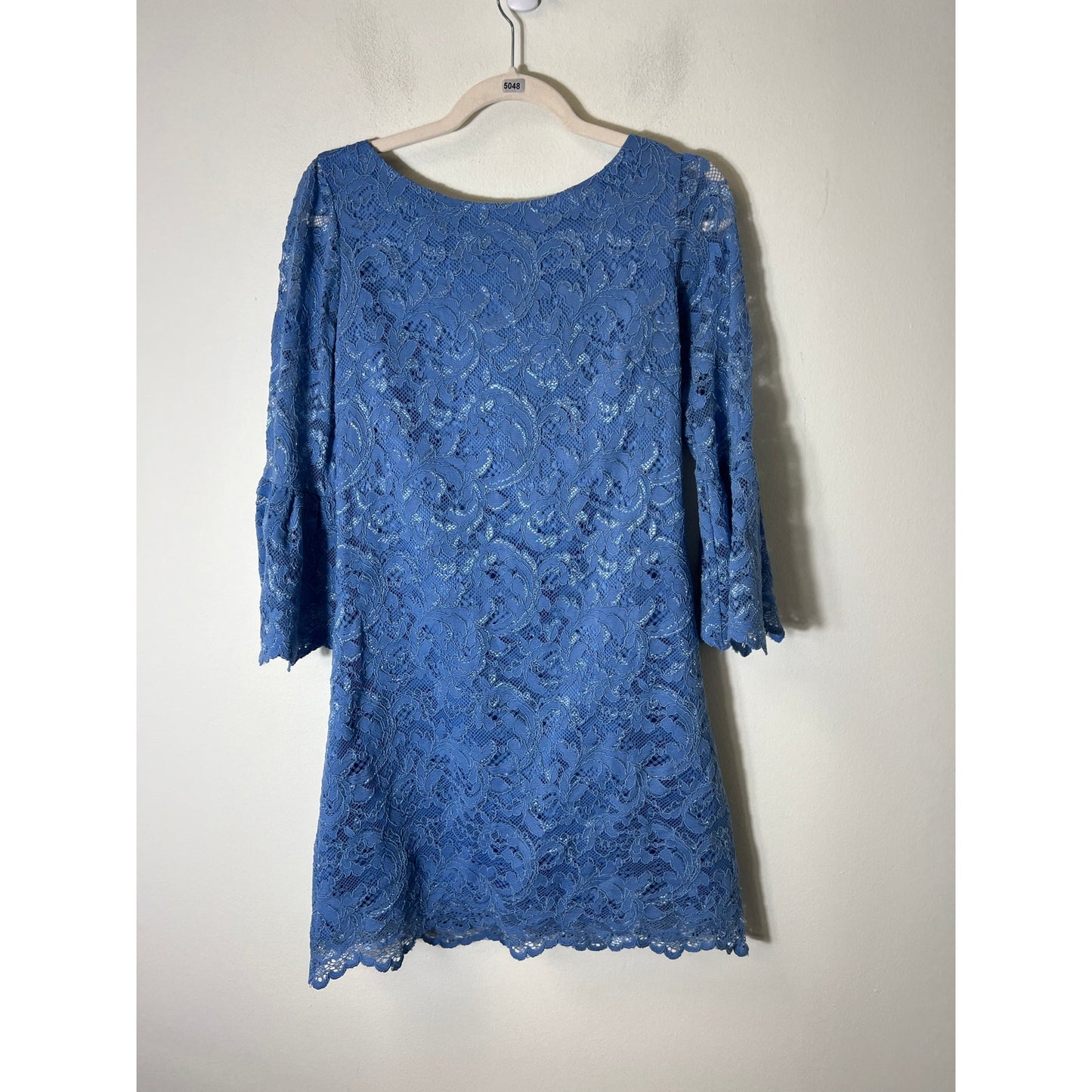 Eliza J Blue Lace 3/4 Sleeve Dress Sz 6