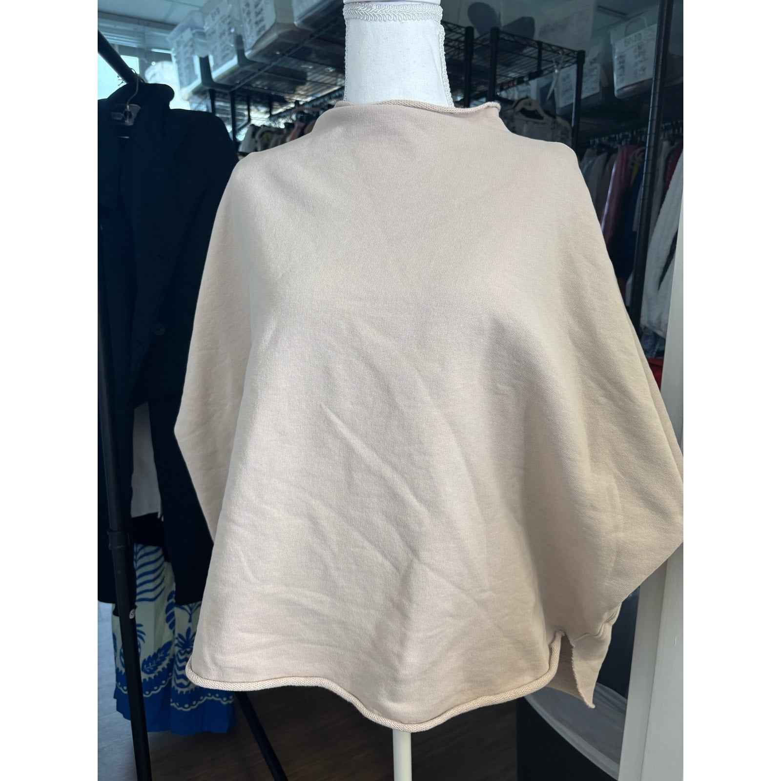 Eileen Fisher Tan Lightweight Pullover Shortsleeve Top Sz XXS