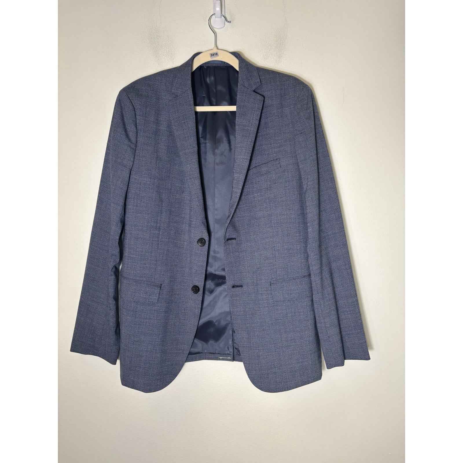 Men's Theory Bluish Gray Long Sleeve Dress Coat Sz 40