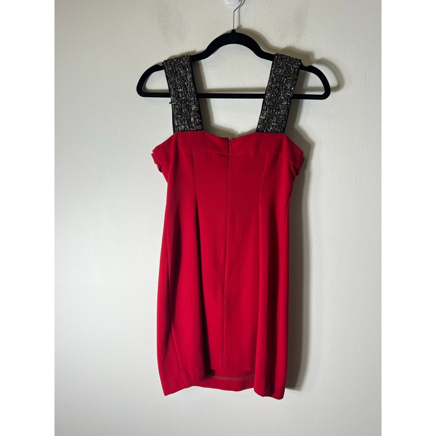 Black Halo Red Sleeveless Mini Dress Sz XS