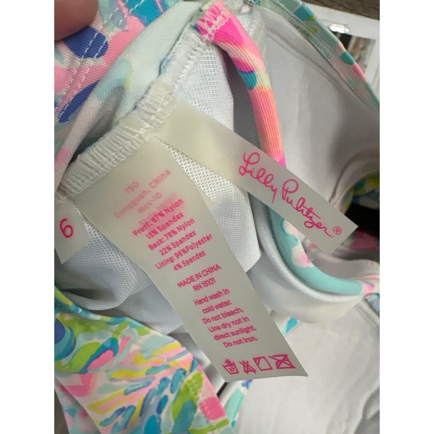 Lilly Pullitzer Pastel Two Piece Tankini Sz 8