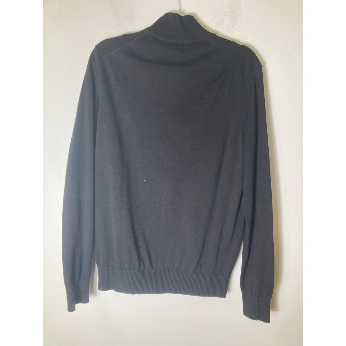 Mens Black Izod 1/4 Zip Pullover Sweater Sz M