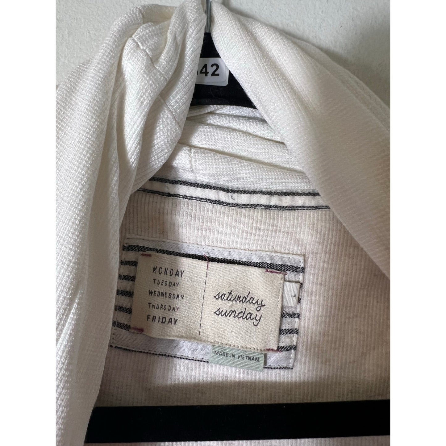 Saturday Sunday Cream Knit Maxi Sweater Vest Sz L