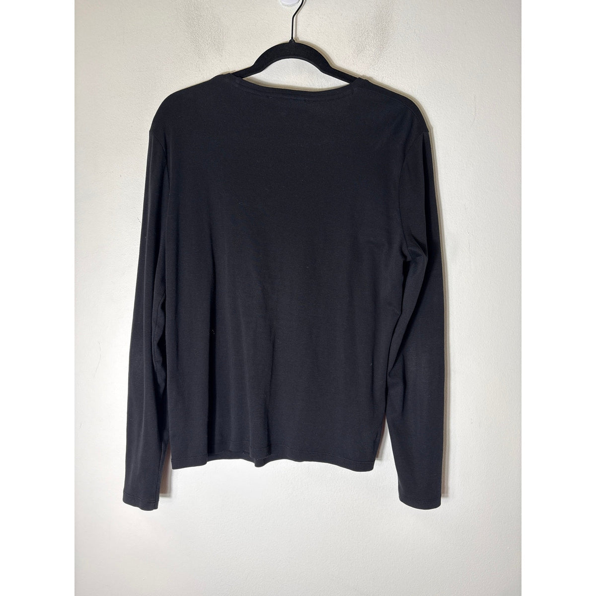 Jones New York Black Long Sleeve Elevated Tee Shirt Sz L