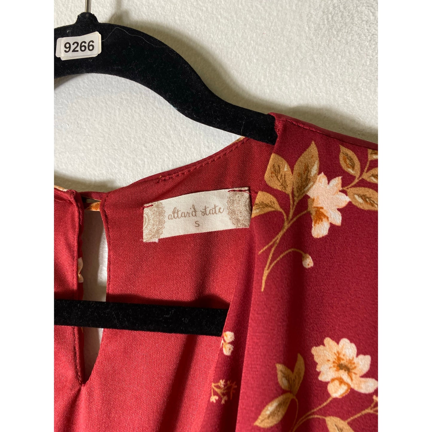Altar'd State Dark Red Long Sleeve Mini Wrap Dress Sz S
