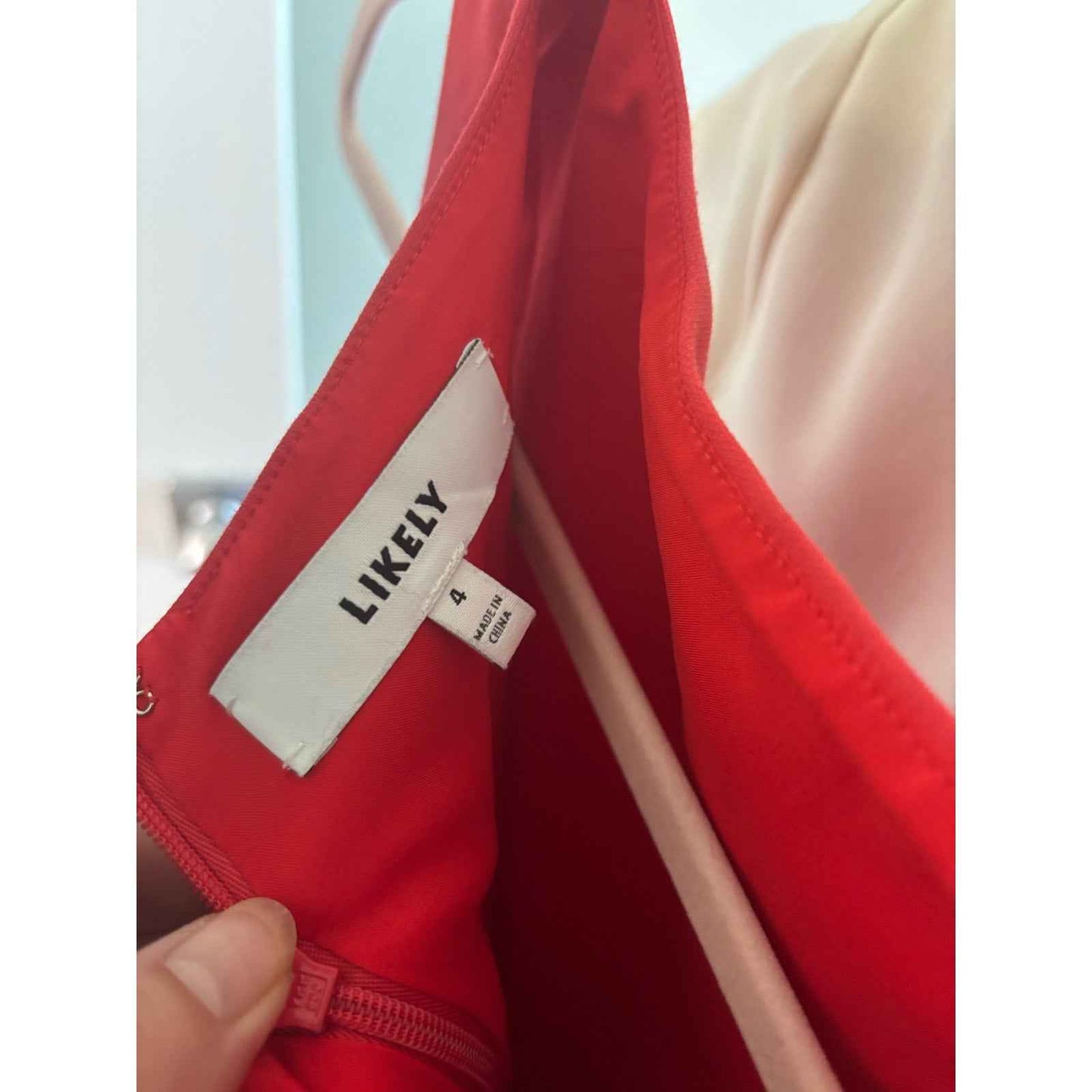Likely Red Bodycon Mini Dress Sz 4