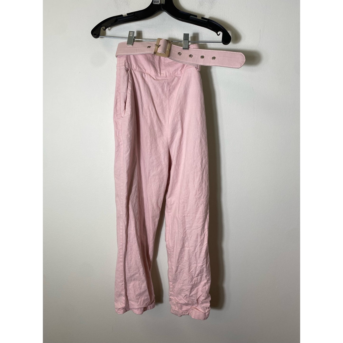 Majorelle Pink High Rise Belted Cropped Pants Sz XS