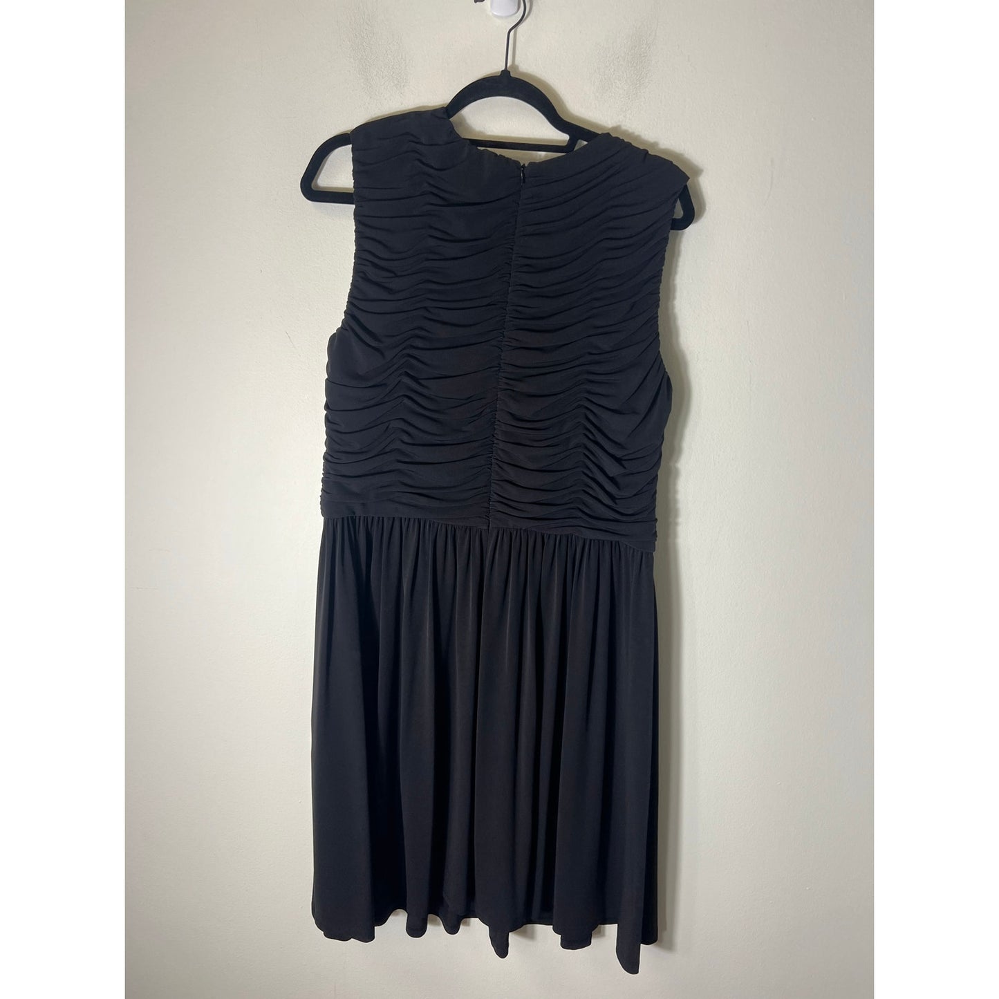 Brooks Brothers Navy Ruched Short Hem Sleeveless Dress Sz XL