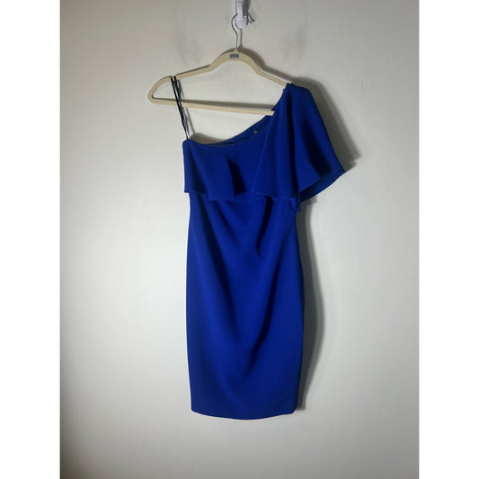 Vince Camuto Royal Blue One Shoulder Knee Length Dress Sz 6P