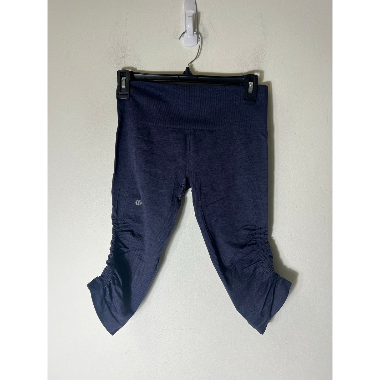 Lululemon Dark Purple Biker Shorts with scrunched Bottom Sz 6
