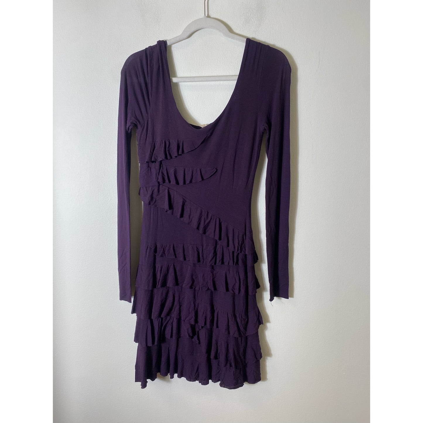 Bailey 44 Purple Long Sleeve Knee Length Dress Sz S