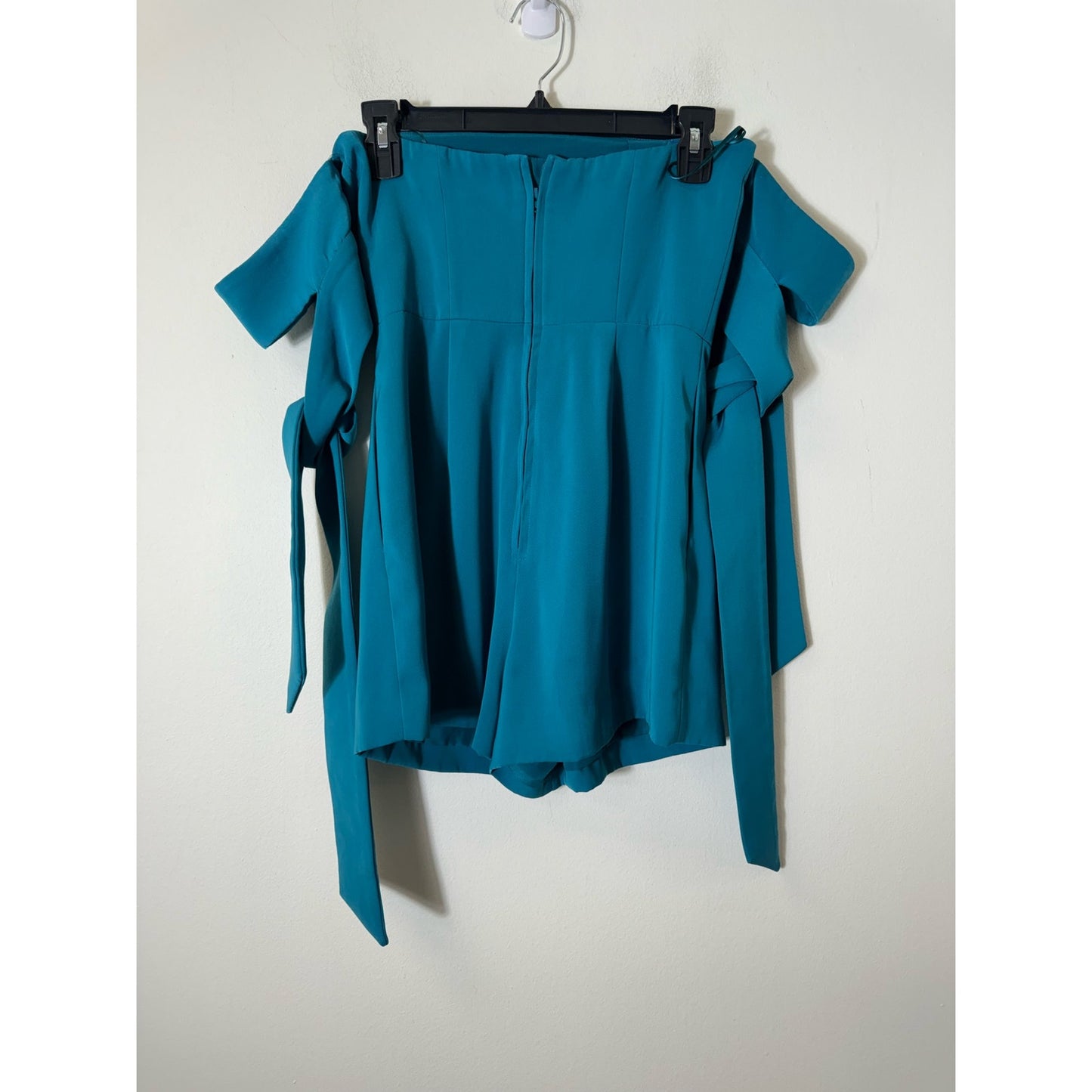 C/Meo Collective Turquoise Strapless Off-Shoulder Romper Sz XS
