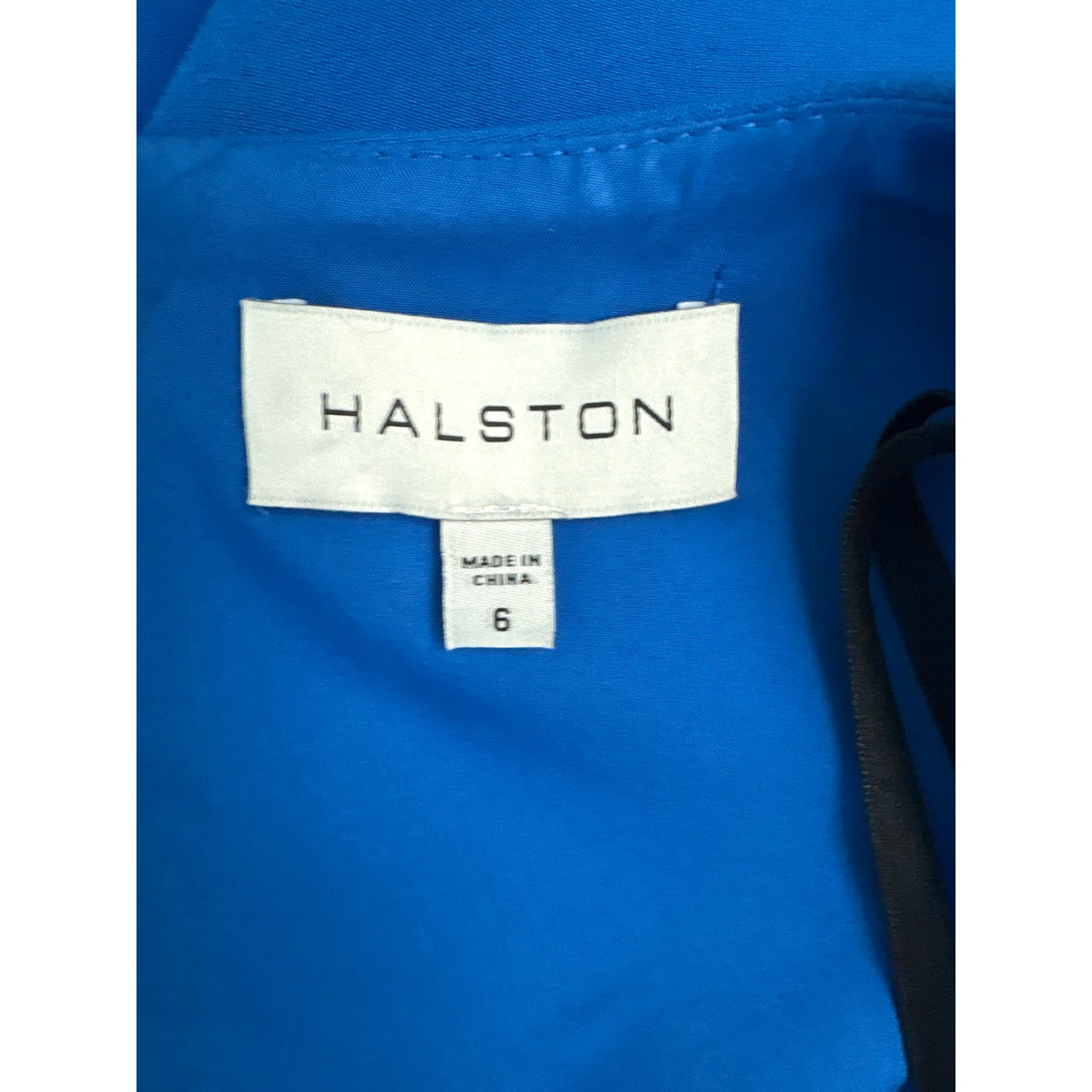 Halston Bright Blue Sleeveless Asymetrical Knee Length Skirt Sz 6
