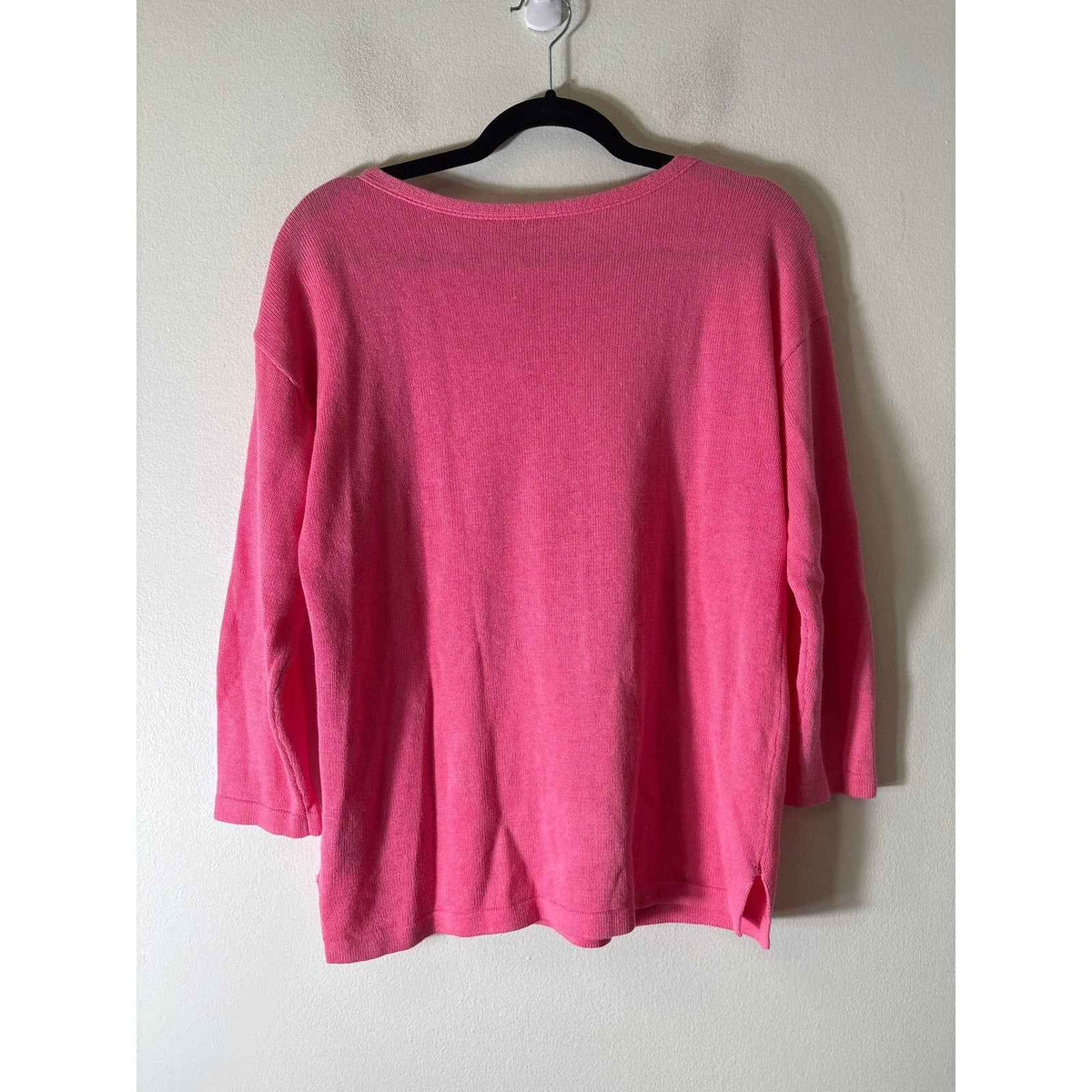 J. McLaughlin Poppy Pink Long Sleeve Knit Sweater Sz S